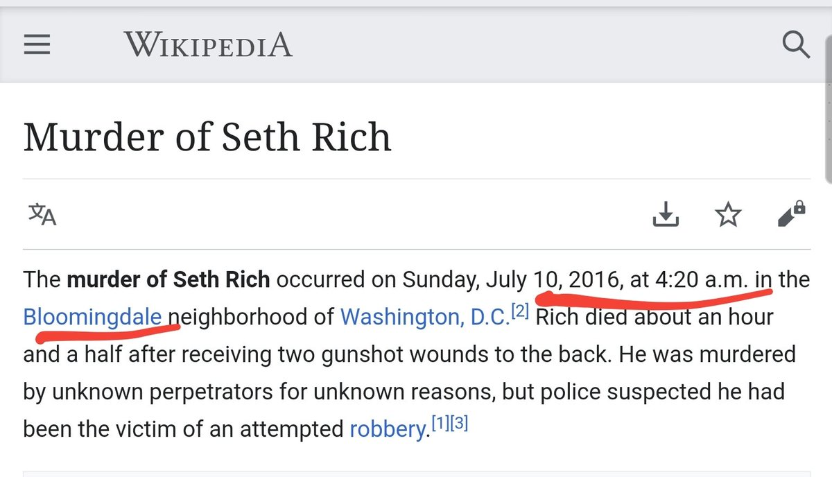 2)Seth Rich was killed at 4:30am on Sunday July 10th, 2016 in the Bloomingdale Neighborhood of Washington D.C.