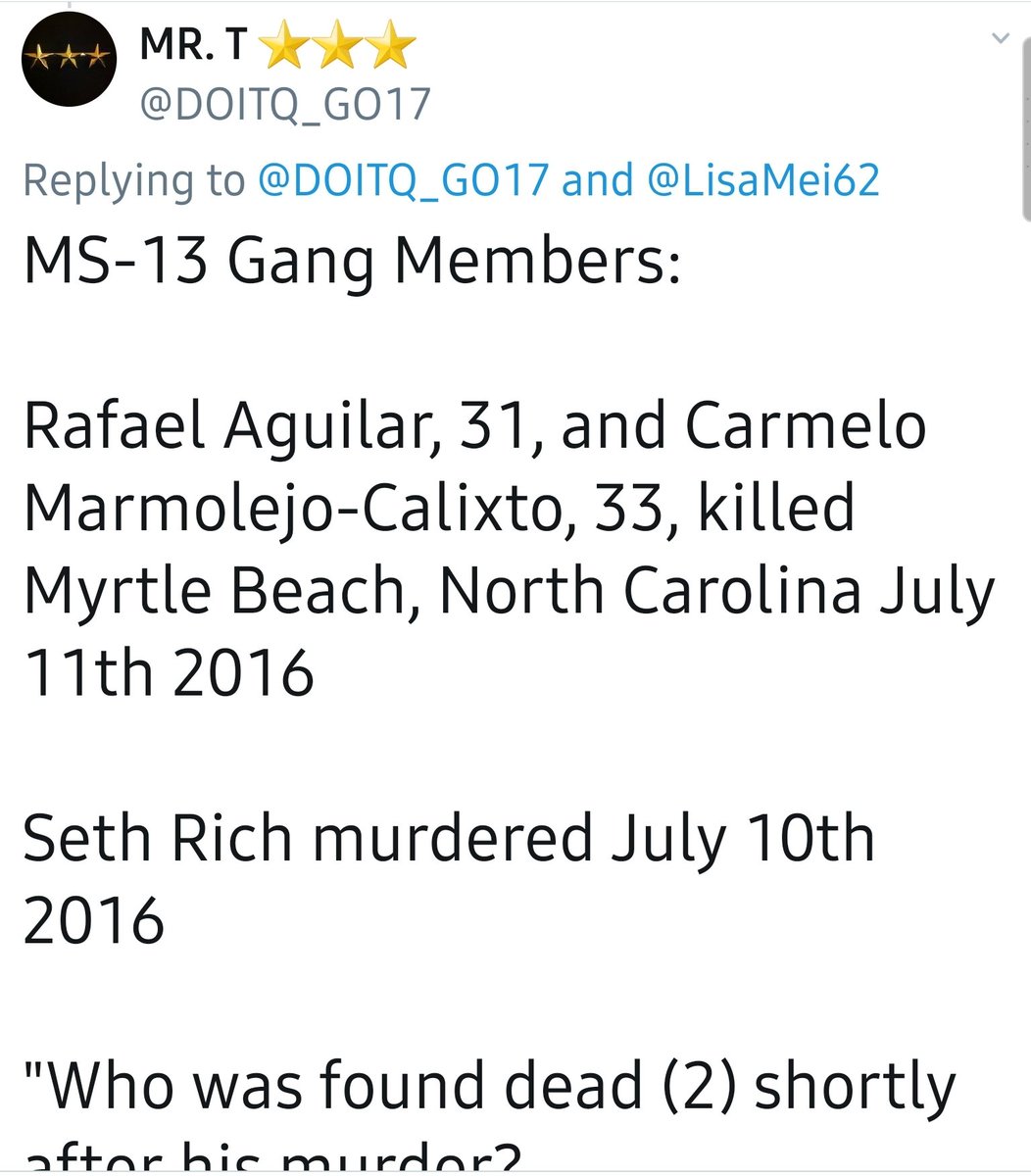 9)This isn't a new theory, there are many instances of people claiming and discussing the murders and possible link to Seth Rich @DOITQ_GO17
