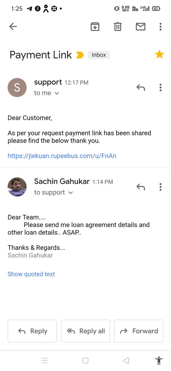SachinGahukar5's tweet photo. #RupeeBus I want my loan agreement not Payment Link. RupeeBus not following any guidelines of RBI nor his NBFC #KalpavittaFinancialServices @SaveThemIndia @JAIJANSHAKTI @cyberabadpolice @MahaCyber1 @RBI @FinMinIndia #operationhaftavasooli #GabbarOnMission https://t.co/xnRAkzayBy