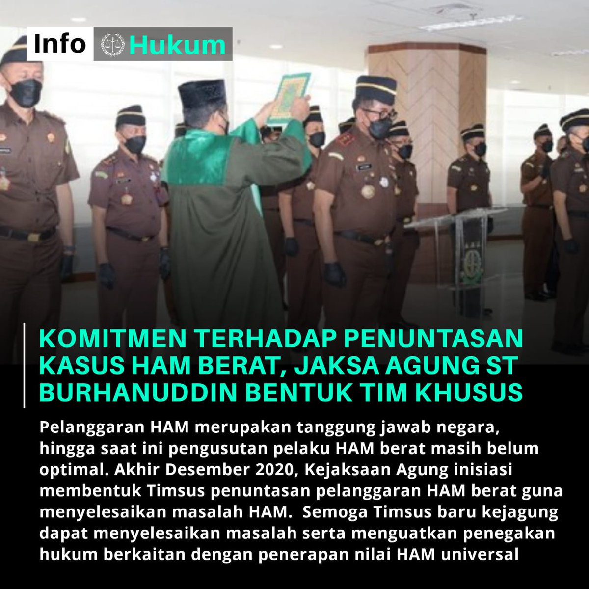 Saputra_riko02's tweet photo. Optimis dalam menuntaskan kasus HAM berat @KejaksaanRI ST Burhanuddin langsung membentuk #TimsusHAM sebagai komitmennya dalam menerapkan Nilai-nilai HAM yang Universal 

#TimsusHAM https://t.co/3069qOn69O