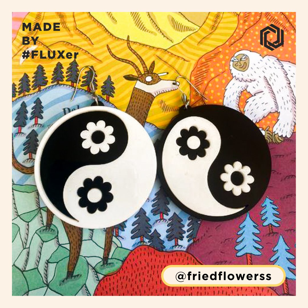 【Work gallery | #madebyfluxer】
Tai chi earrings, which symbolize peace, bring you mental calmness

Emma from Melbourne creates an imaginative world of earrings through Beamo to realize her dreams.

Click on @firedflowerss to enter the vivid world of earrings. #fluxlaser#FLUXer