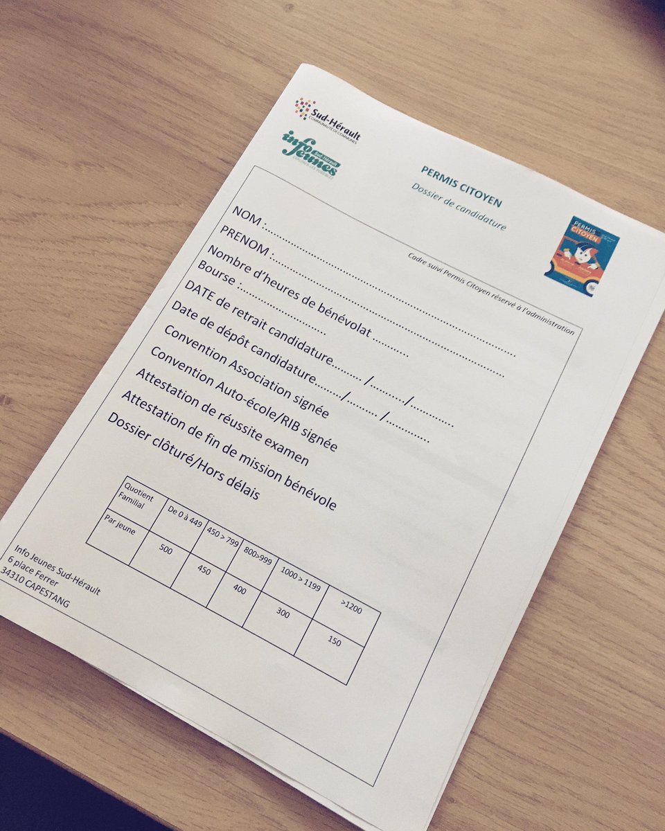 infojeunesSH's tweet photo. 🚘 DOSSIER PERMIS CITOYEN 2021 🚗 

Les dossiers sont disponibles dans votre lieu d’accueil Info Jeunes Sud-Hérault 😜 https://t.co/rvpquwBLTD