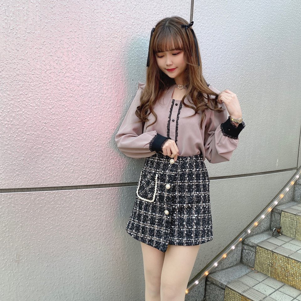 ROJITA ツイードカラーブラウス ツイードスカパン ROJITA ロジータ