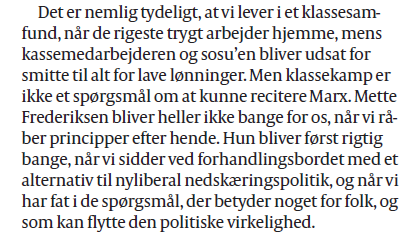 FwKronborg's tweet photo. I dagens Politiken trækker @PSkipperEL linjerne helt skarpt op. ♥️💚 #dkpol https://t.co/P9eEMwyugX