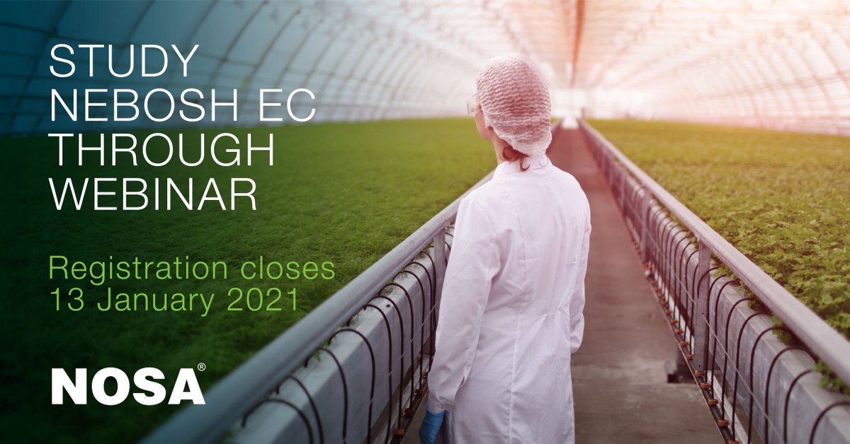 _SafetyCloud's tweet photo. Here’s your chance to obtain international certification with NEBOSH Environmental Management. Book the webinar course presented next month https://t.co/9mFi44Qdha. Registration closes 13 Jan 2021. #workplacesafety #safetytraining #NOSAtraining https://t.co/UPPR4e7xPf