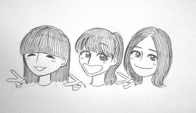このくらいのデフォルメが一番似せられる ちゃんとした絵は似ん 