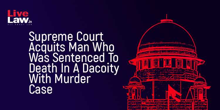 LiveLawIndia's tweet photo. The #SupremeCourt has acquitted a man who was sentenced to death in a dacoity with murder case.
In this case, six accused, were convicted by the Trial Court finding them guilty of offences punishable under Sections 396, 412..
Read more: https://t.co/k5nyJu5avB https://t.co/yh0O4LmJWJ