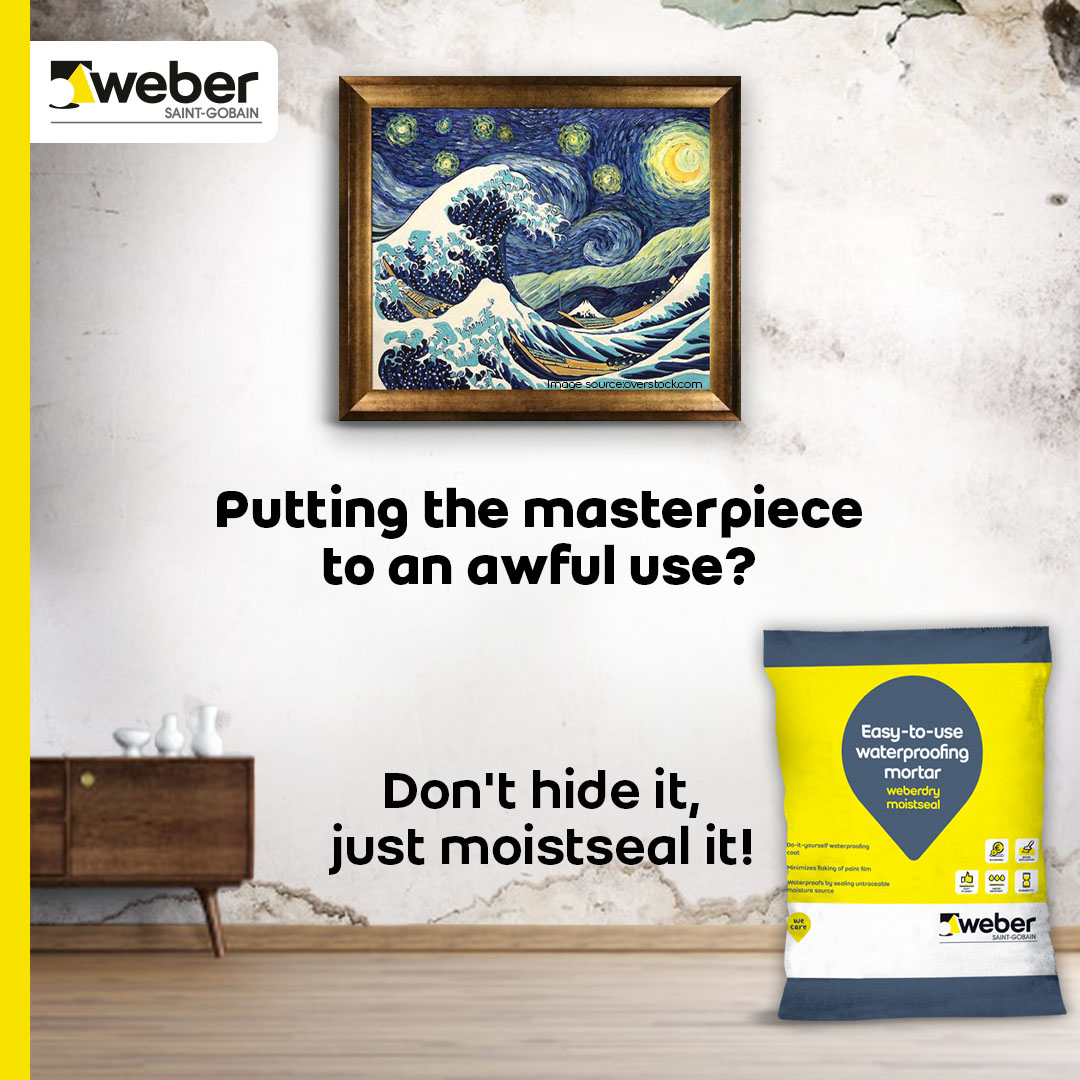 SGWeberIndia's tweet photo. Opt for a single component weberdry moistseal which seals the concrete pores and arrests the flow of water in either direction
Visit : https://t.co/9gWoPULoh4
#WaterproofingWall #WallDampness #PaintFlakes #WaterproofingSolution #weberdrymoistseal #Weber #SaintGobainWeberIndia https://t.co/JQ7xXNOwVi