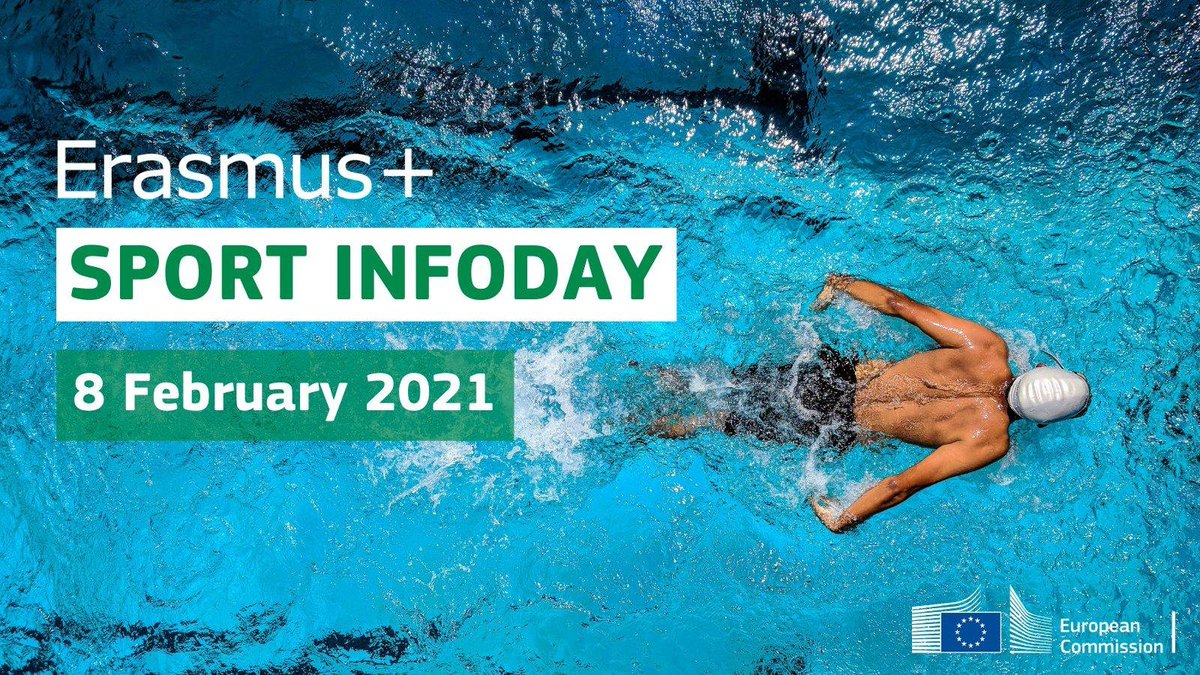 GabrielMariya's tweet photo. 📅Save the date for the #ErasmusPlus #SportInfoDay! 

🔴8 February 2021

An in-depth informative session on the next call for proposal with colleagues from #EUSport &amp; the Audiovisual and Culture Executive Agency #EACEA.

Follow @EUSport for updates on registrations &amp; programme. https://t.co/pvLSOKhk5N