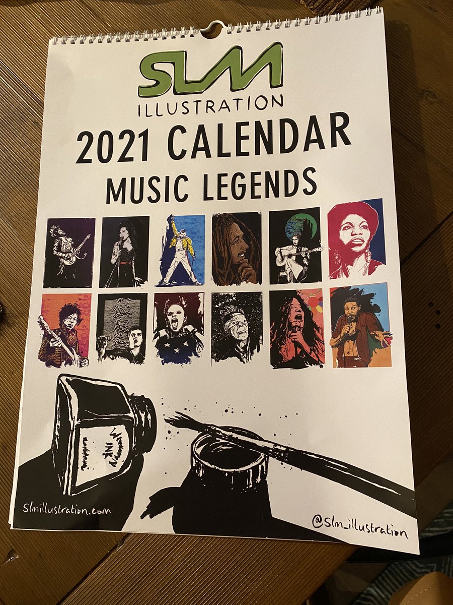 Delighted with this Music Legends calendar from <a href="/SLMILLUSTRATION/">Scott Luís Masson</a>