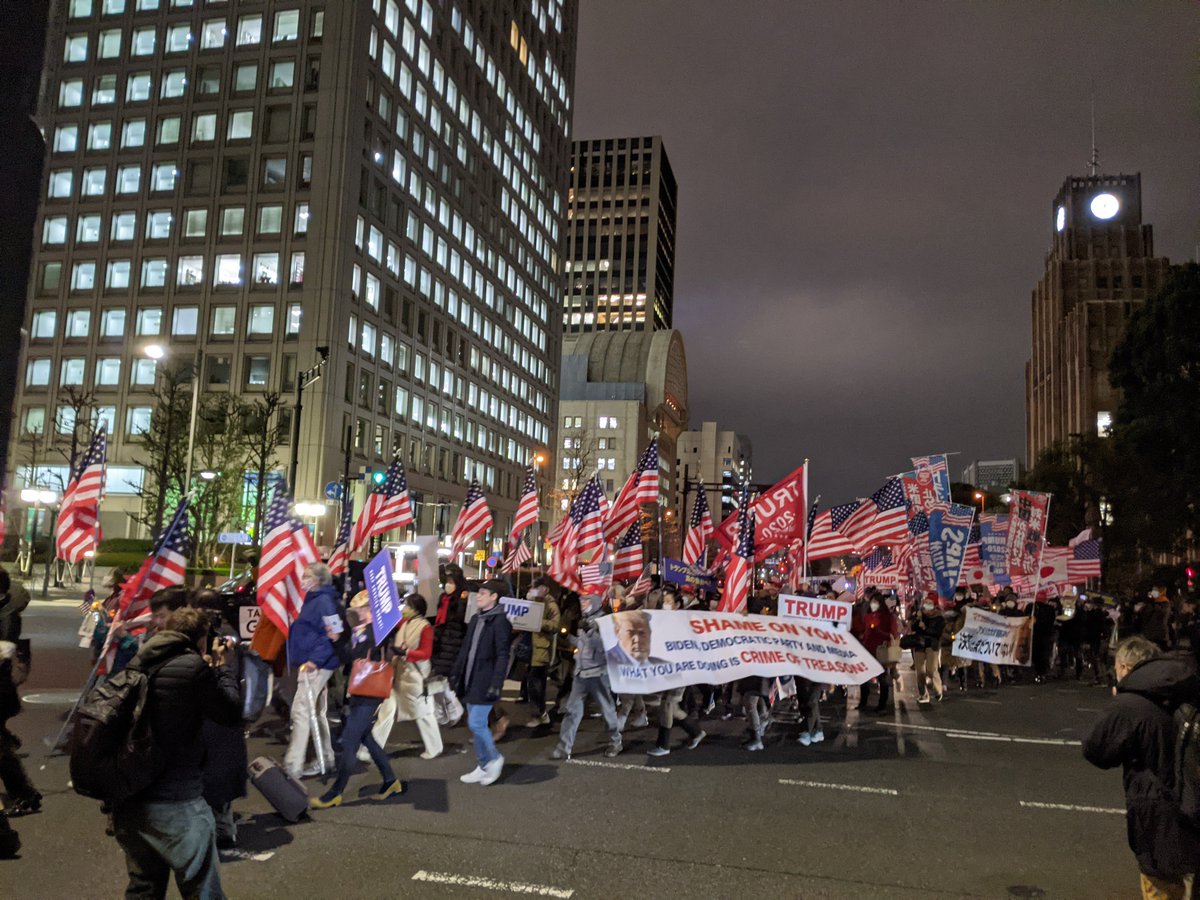 The March is quite large. Hundreds of people are carrying flags and very professional looking banners.