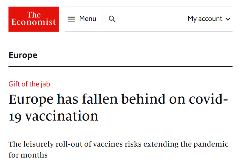 Given this, the only bottleneck is the production of vaccine and its delivery to Iceland. It is a shame countries around the world have not been able to provide the this basic service to its population more efficiently. //End