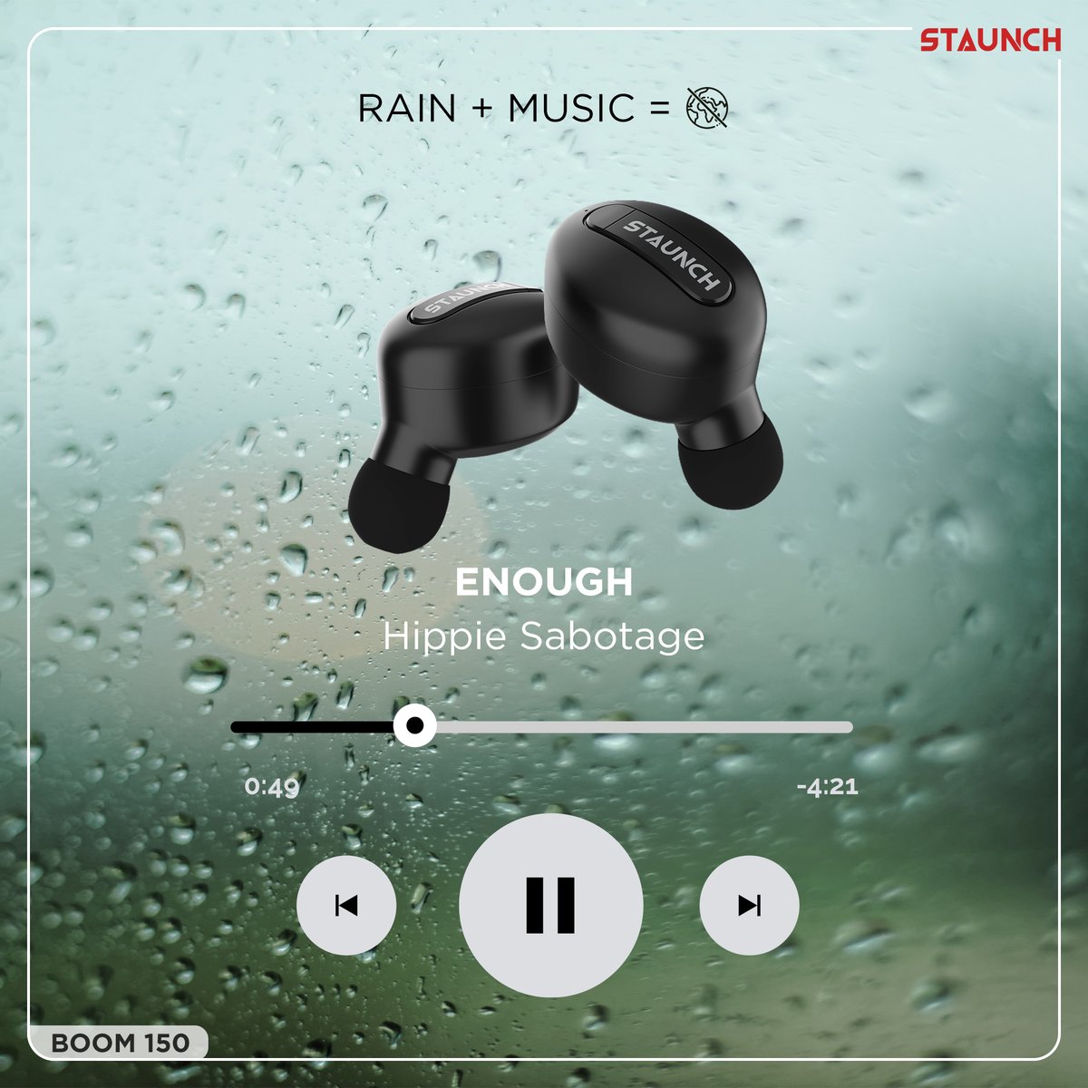 staunch_india's tweet photo. Turn on your Boom 150 & turn this blissful winter rain into a full-on concert with your favorite playlist!
.
Buy now:
Amazon: https://t.co/YgbDsH4vcZ
Flipkart: https://t.co/Q0Ac6rcjnN
.
#boom150 #staunchearbuds #bestsound #bluetoothearbuds #stayconnected #wireless https://t.co/CpId7D9eqz