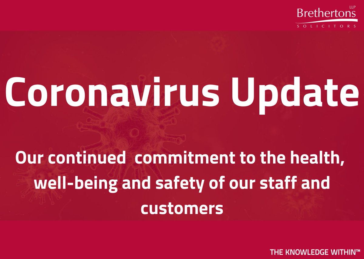 brethertonsllp's tweet photo. In our latest Coronavirus update, Alison McCormack, CEO of Brethertons Solicitors, explains how the public can access legal advice during the lockdown. Click here to read more. https://t.co/ykTGS6XGC3 #covid19 #update #legalservices #Brethertons #lockdown #coronavirusuk https://t.co/LLzv23RAS9