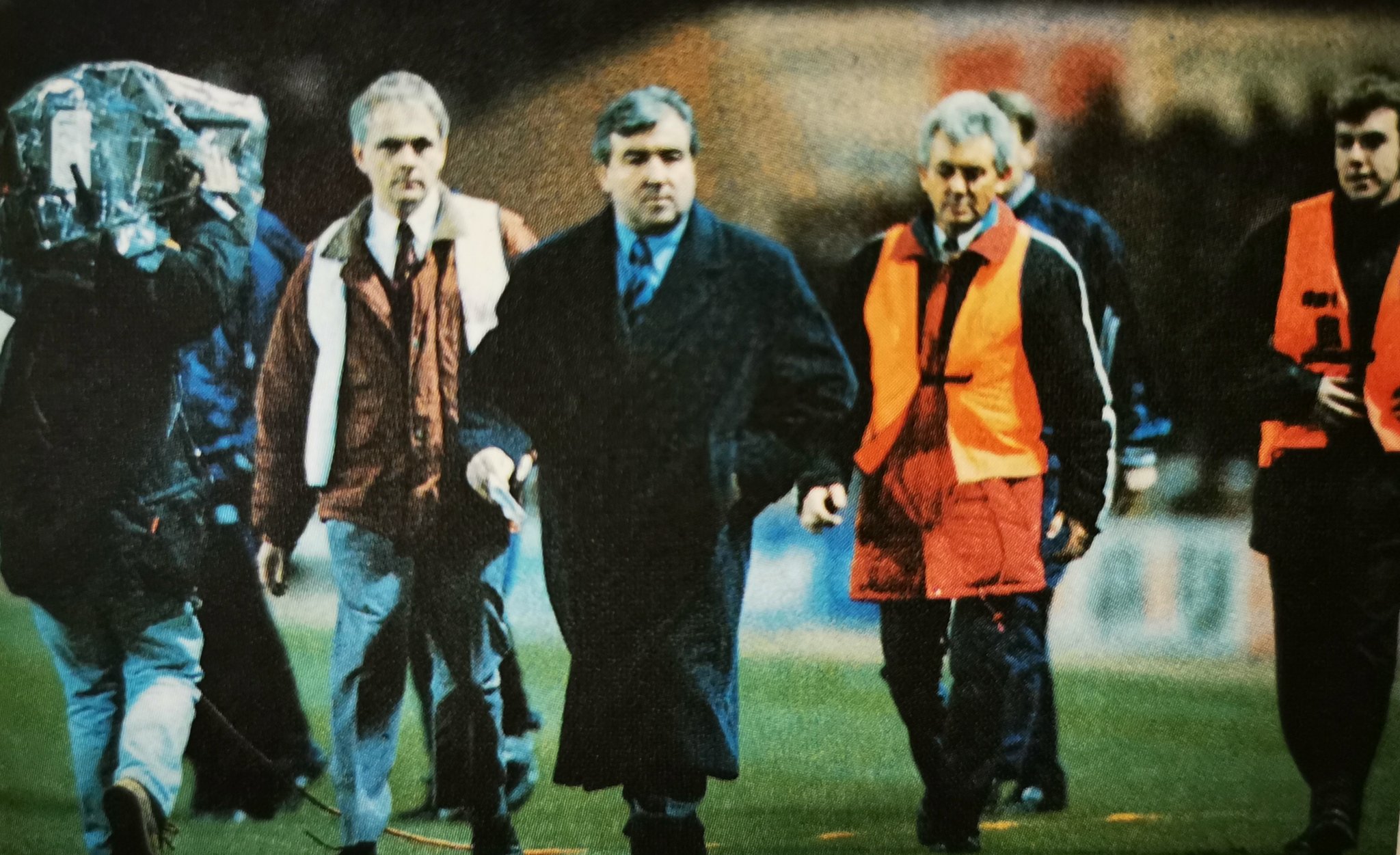 Terry Venables, ahead of his first game in charge of wearing the coat of a Don. Happy Birthday Tel 