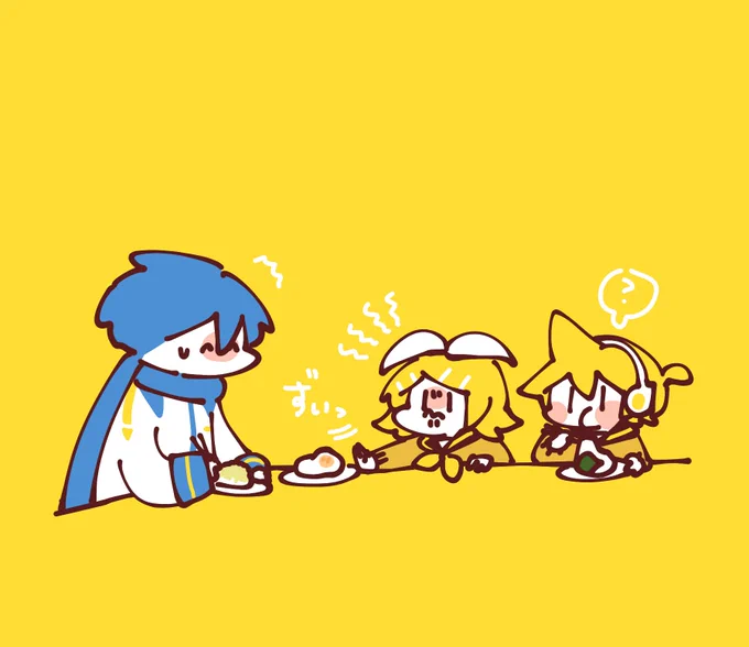 お餅に飽きちゃったリンちゃんとボカロ達(ノ)•ω•(ヾ) 