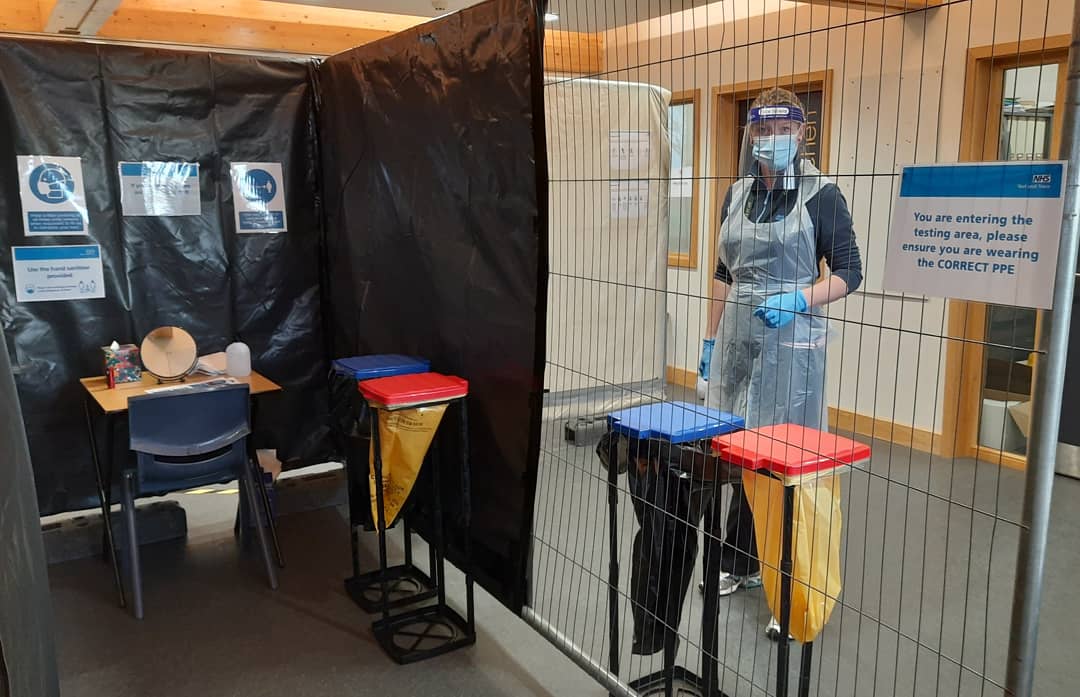 ShebbearCollege's tweet photo. We set up our Covid testing centre in the Sixth Form building & tested all our staff & boarders on Monday before the govt announcement. We are continuing to test pupils on-campus - so far everyone tested has received a negative result. #KeyWorkerSchool #SafeSchool #Lockdown2021 https://t.co/SR6eBzUsue