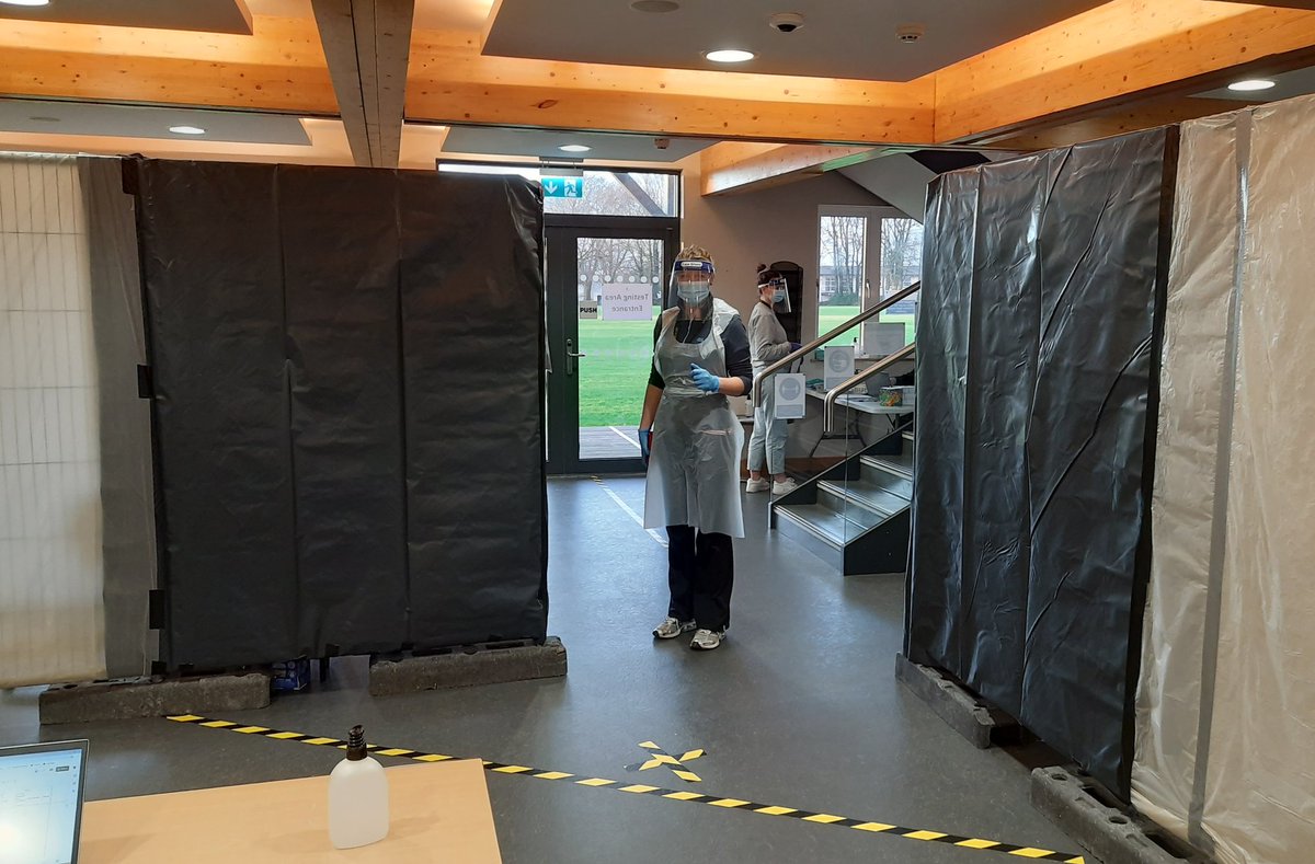 ShebbearCollege's tweet photo. We set up our Covid testing centre in the Sixth Form building & tested all our staff & boarders on Monday before the govt announcement. We are continuing to test pupils on-campus - so far everyone tested has received a negative result. #KeyWorkerSchool #SafeSchool #Lockdown2021 https://t.co/SR6eBzUsue
