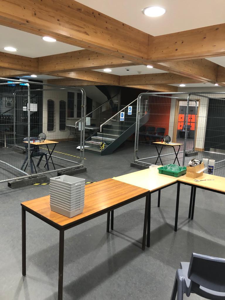 ShebbearCollege's tweet photo. We set up our Covid testing centre in the Sixth Form building & tested all our staff & boarders on Monday before the govt announcement. We are continuing to test pupils on-campus - so far everyone tested has received a negative result. #KeyWorkerSchool #SafeSchool #Lockdown2021 https://t.co/SR6eBzUsue