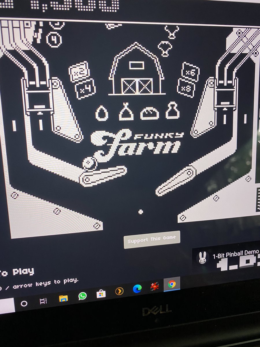 Um, we are supposed to be working, but <a href="/CalabiGames/">Calabi</a>’ 1-Bit Pinball has us hooked!!