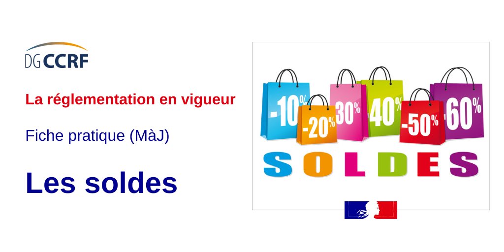 | 📋#FichePratiqueDGCCRF |
❗️Synonymes de "bonnes affaires", les #soldes riment parfois avec "arnaques".
❔Quelles sont les obligations des #commerçants et les droits des #consommateurs?
Voici les règles applicables👉bit.ly/3ow4mPi