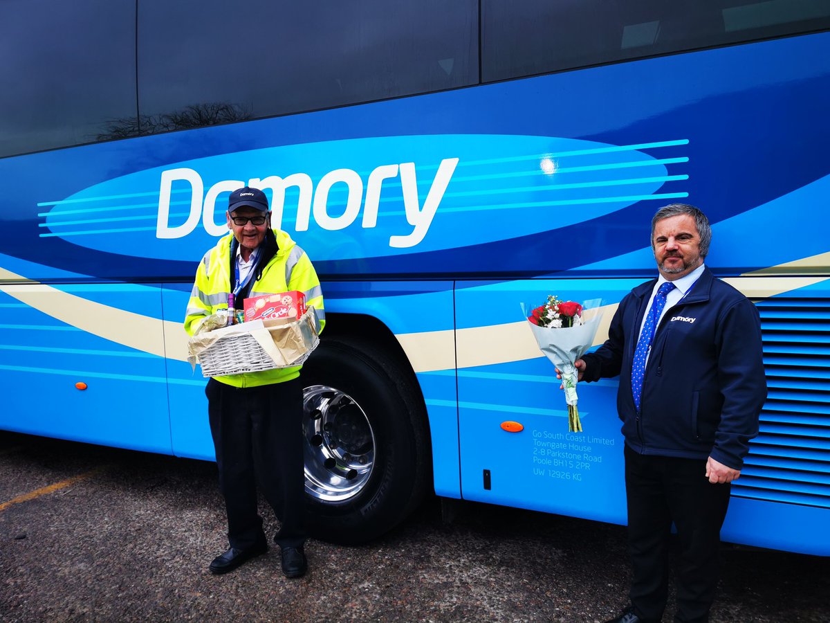 Thank you to Dorchester Joe for your #longservice with <a href="/DAMORYCOACHES/">Damory Coaches</a>, enjoy your break.  We look forward to seeing you back in the summer for holiday cover 👍👍🌞🌞👍👍 from all at @TheCoachYard