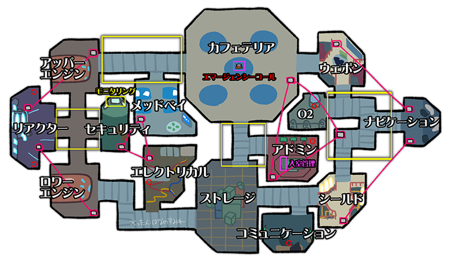 The Skeld ザ スケルド のほうもぶら下げておきまーす はなのすみれ インコ系vtuber イラストレーターのイラスト