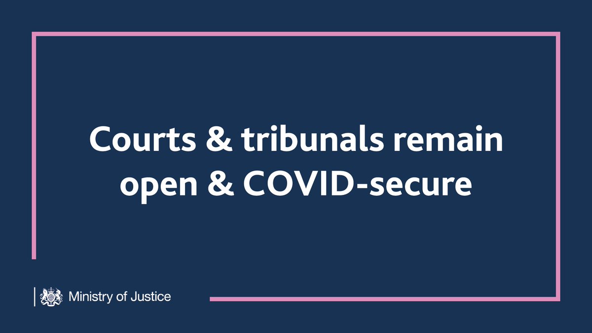 Courts & tribunals remain open & COVID-secure