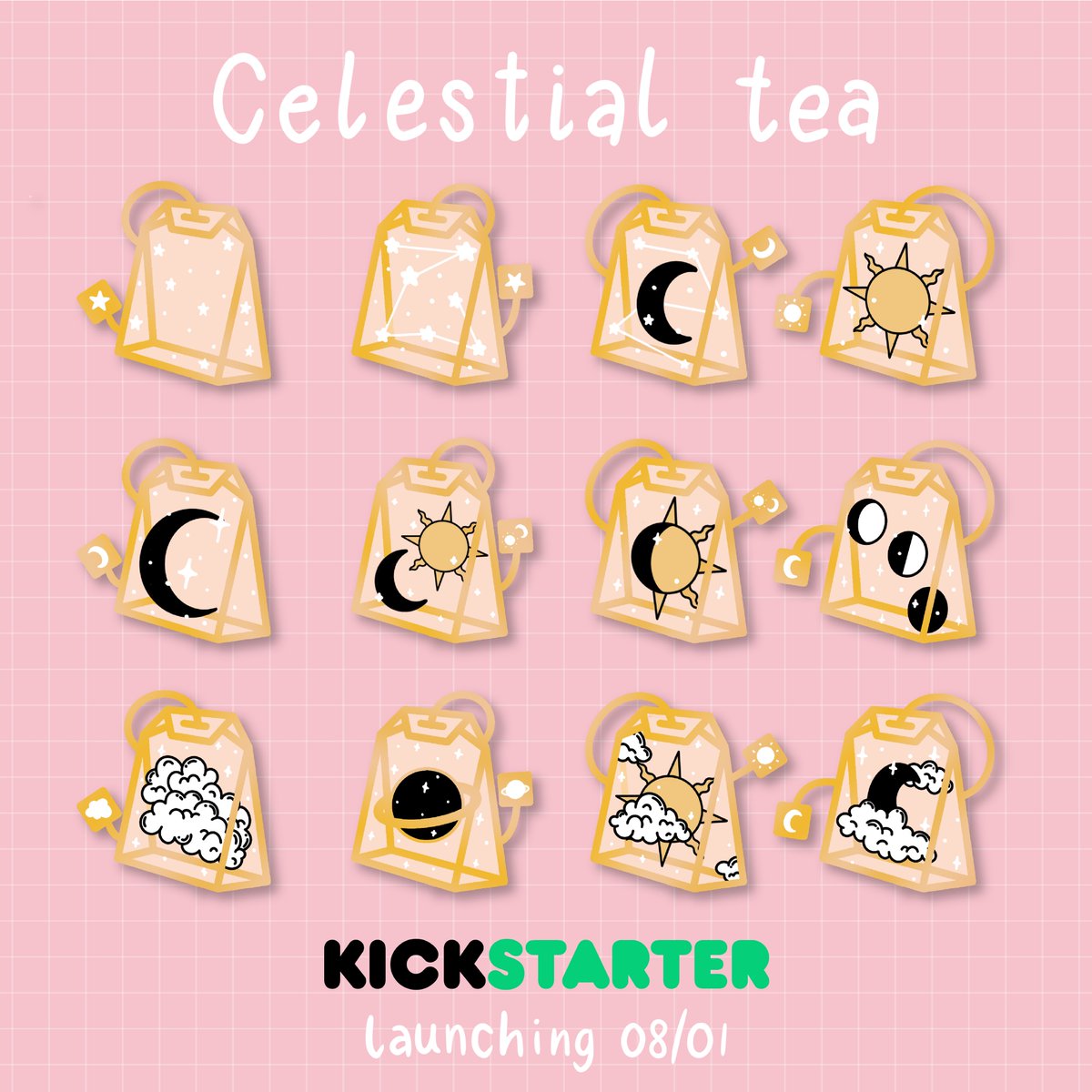 PrikPins's tweet photo. New Kickstarter launching this Friday 08/10 at 9am CET!
#kickstarter #kickstarterlaunchingsoon #celestialpin #celestial #celestialdesign  #pin #pingameproper #pingamestrongaf #enamelpin #hardenamelpin #cutepin #prikpins https://t.co/jp3CxDatYk