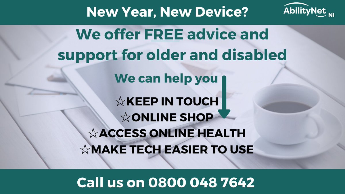 abilitynetni's tweet photo. Did you get a new device for #2021? Not sure how to set it up? We are here to help.
#ITcanhelp #StayConnected #Tech4all #GiftTheCity https://t.co/AvfwfZJ4xE