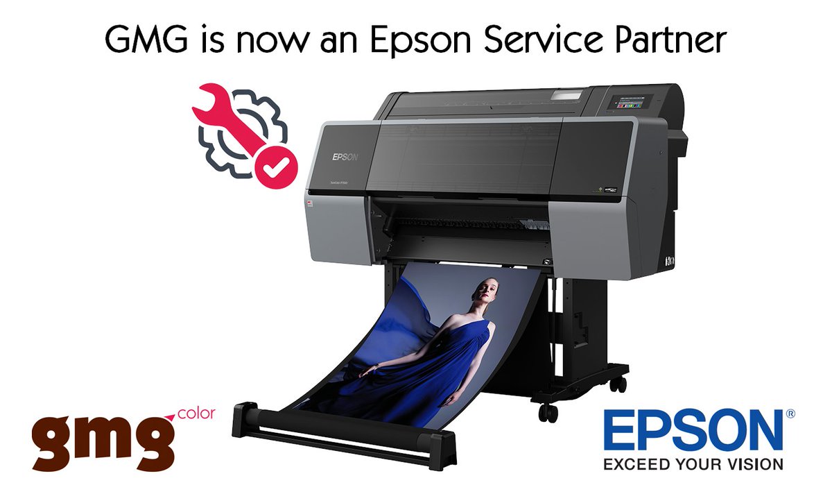 uk_gmg's tweet photo. The GMG engineering team can now carry out @EpsonUK warranty and fixed price repair visits for our customers, taking into account the complete GMG proofing system set up. 
#proofingprinter #hardproofing #Epsonservicepartnerprogramme https://t.co/f2vwR82pln