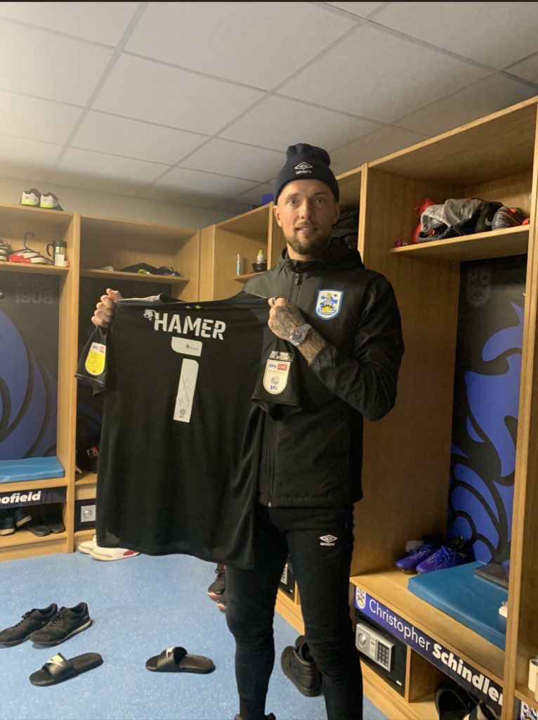 **Ending tonight** A huge thank you to @BenHamer21 for very kindly donating a matchworn shirt for me to auction off for the @as9foundation please reply or DM me with a bid. Ends Wednesday 8PM. @htafc @officialhtsa #htafc