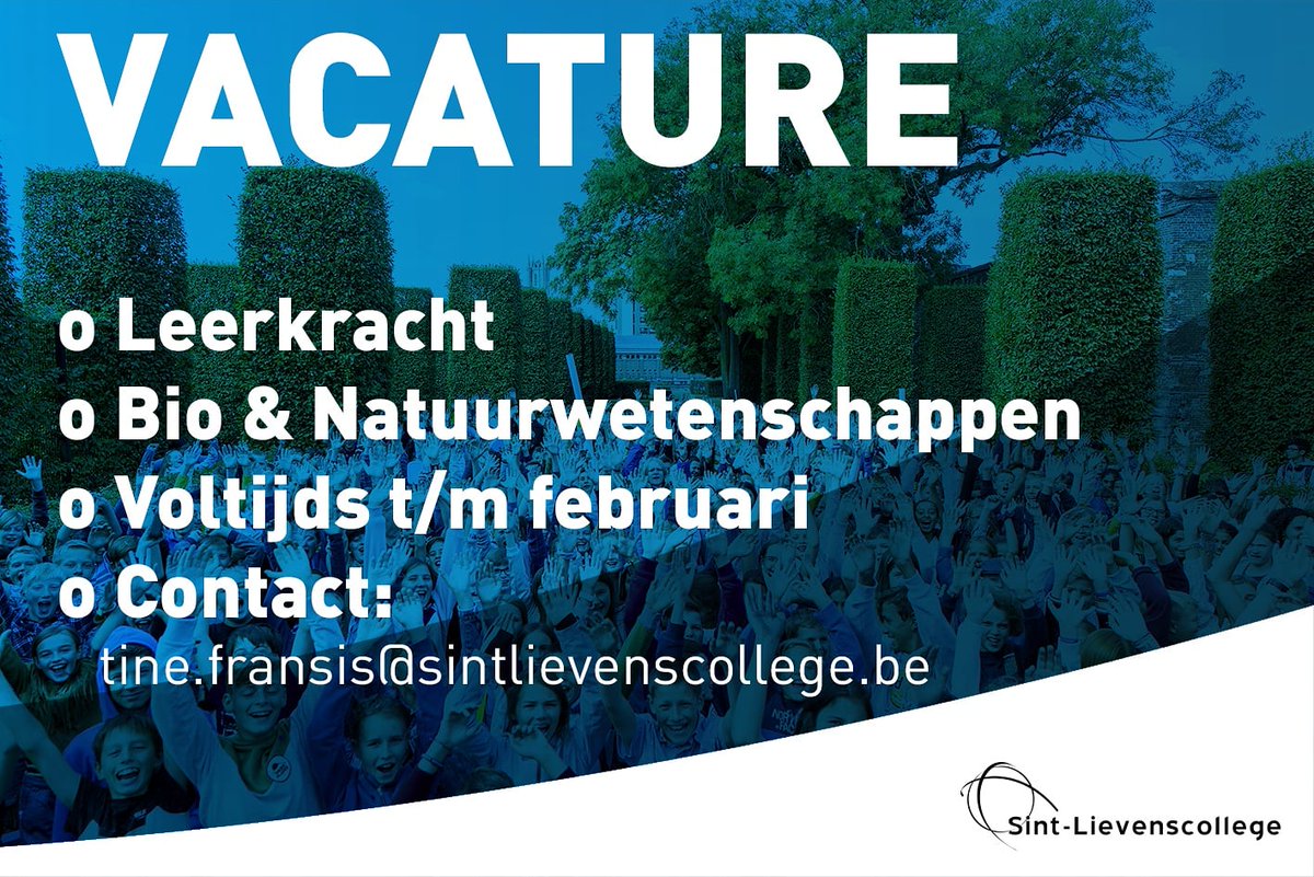 Kom jij ons team versterken? 
#onderwijs #gent #vacature