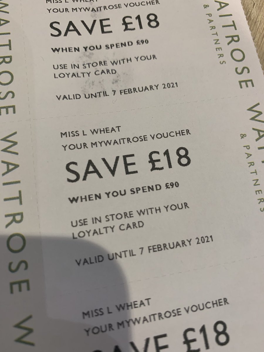 What’s the deal with <a href="/waitrose/">Waitrose & Partners</a> sending out vouchers only to be used ‘in store’ in the midst of a pandemic where everyone is trying not to go to the shops? You used to be able to use these online.