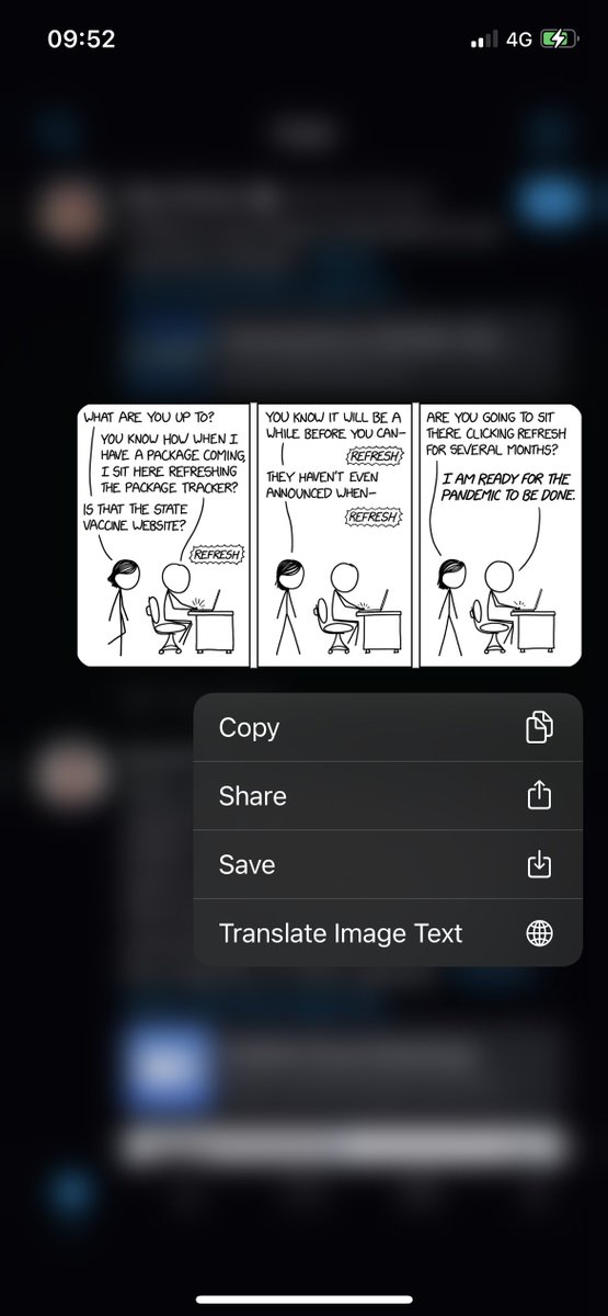 We know you can long-press tweets for tweet actions (from an earlier image), but you can also long-press images and videos for the same. This will allow copying, sharing, saving, and also the ability to translate image text. This is especially useful for reading small text too.