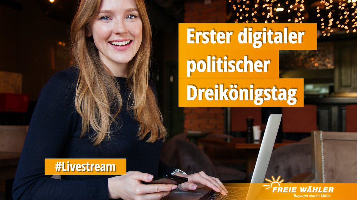 fw_bayern's tweet photo. Gleich geht's los, wir freuen uns auf viele Zuschauer überall in #Bayern und #Deutschland. 😍🧡
📲 6.1.21 ab 16 Uhr | Live auf Facebook und YouTube | Mit @EndersSusann und @HubertAiwanger
#AnpackenFürBayern #FWdigital #3Koenig21 https://t.co/tkTADvIFbj