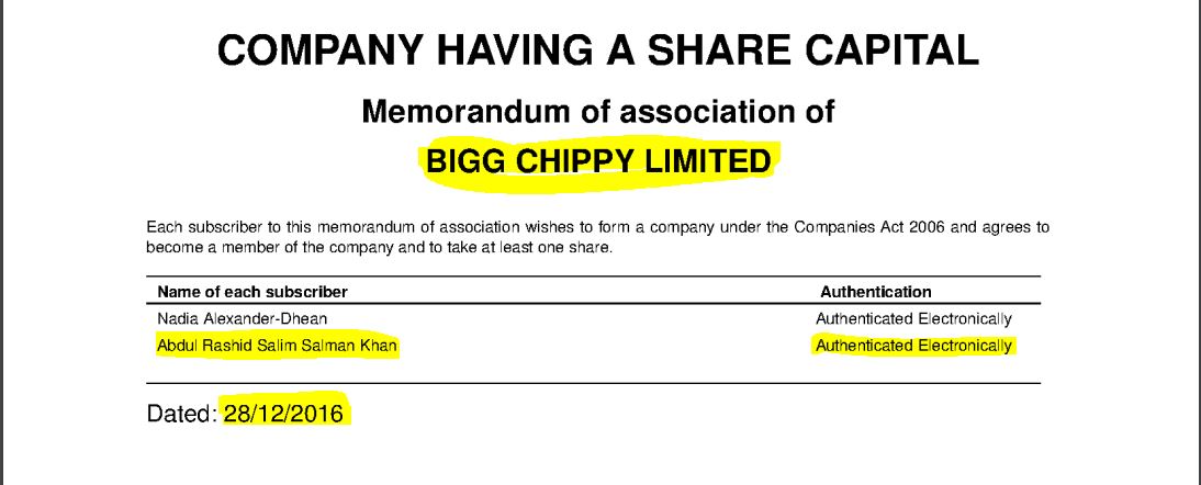 This is official document of one of the company of Salman.It was authenticated Electronically!!Do you have doubt on UK's authentication system for LTD company formation?Each and every company of his is authenticated Electronically!