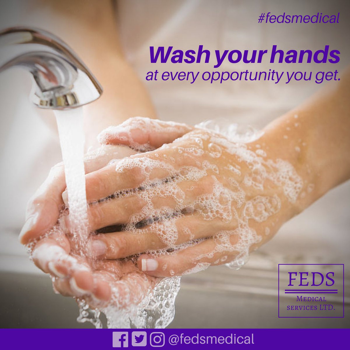 FedsMedical's tweet photo. KEEP SAFE WITH FREQUENT HANDWASHING

At every opportunity you get, wash your hands.

#fedsmedical #kickcovidout #covid https://t.co/JEbPEfKaOj