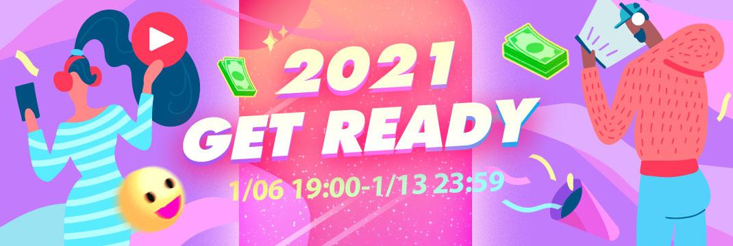 liveme4jp's tweet photo. 「2021 GET READY」イベント開催中‼️

2020年は大変な年だったけど、なんとか乗り越えられました。

新しい一年、何か目標や抱負はありますか？新年の願い事を書きましょう！🌄

さらに、アバターフレームやランダムプレゼントを獲得チャンスも！🧧

新しい始まりに向け、準備はいいかい？

#LiveMe https://t.co/ZHKM6hpfZy