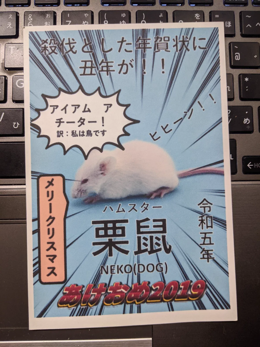 年賀状が届いたけど、全てを間違えているｗ（名前も間違えてる) 。