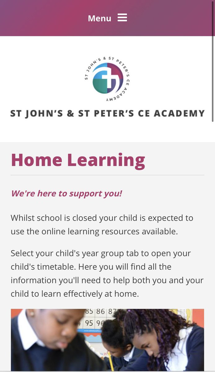 ASMATBham's tweet photo. St John’s &amp; St Peter’s - home Learning is available to access on our website. Check it out and get stuck in: 
https://t.co/YpvaELPu6k https://t.co/ljtCrScfCj