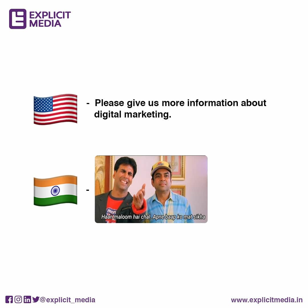 explicit__media's tweet photo. Story of every digital agency😂. Does it happen with you??
.
.
.
.
.
#usavsindia #usvsindia #trending #digitalmarketing #graphicdesign #digitalmediaagency #explicit__media https://t.co/wZELWY1ixJ