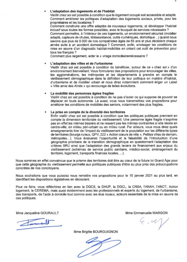 Voilà le contenu de la lettre de mission signée par les 3 ministres auxquelles je devrai remettre des conclusions d’ici la fin du mois de Janvier. 
<a href="/Bea_Jerome/">Jérôme Béatrice</a> <a href="/AgnesLeclair/">Leclair Agnès 👩🏻</a> <a href="/lnche/">Hélène Chevallier</a> <a href="/Solwii/">Solveig Godeluck</a> <a href="/solennelehen/">Solenne LE HEN</a> <a href="/FlorenceMereo/">Florence Méréo</a> <a href="/Le_Moniteur/">LeMoniteur</a> @batiactu <a href="/Lagazettefr/">La Gazette des communes</a> <a href="/afpfr/">Agence France-Presse</a> <a href="/Jessloesc/">Jessica Lopez</a>