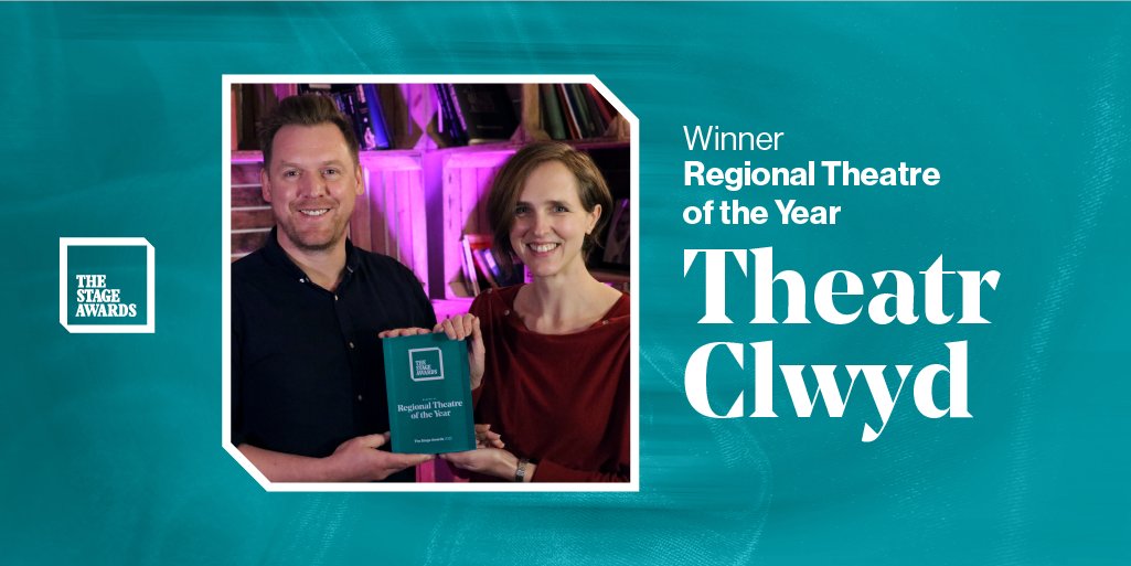 ClwydTweets's tweet photo. We're thrilled to have won @TheStage Award's 'Regional Theatre of the Year'. Thank you to our audiences, staff, collaborators, funders and everyone who has supported and helped us through this time.

#TheStageAwards https://t.co/eBzgbt9B33