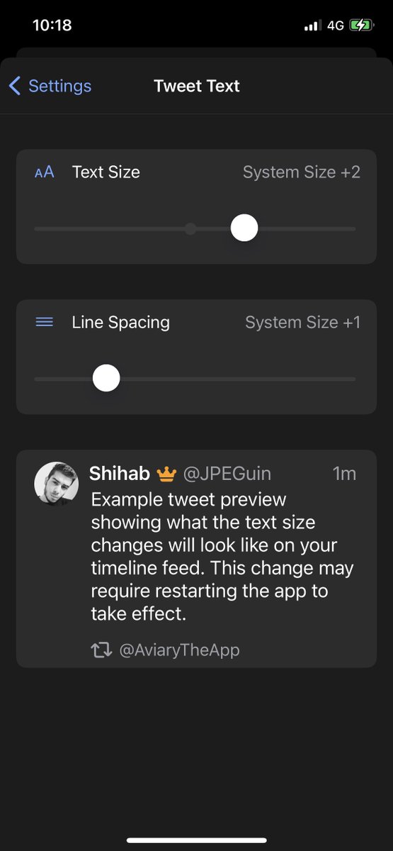 The abundance of settings encompasses a variety of app icon options, text sizing and line spacing options, and so much more. There's also a Share Extension, iMessage Stickers, Siri Shortcuts, a Watch app, and other cool things you'll discover for yourself.