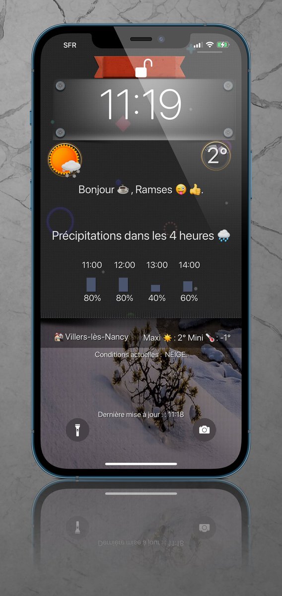 Ramses7420's tweet image. #iOS14 #ioslockscreen #nojailbreak #RealWeatherV2