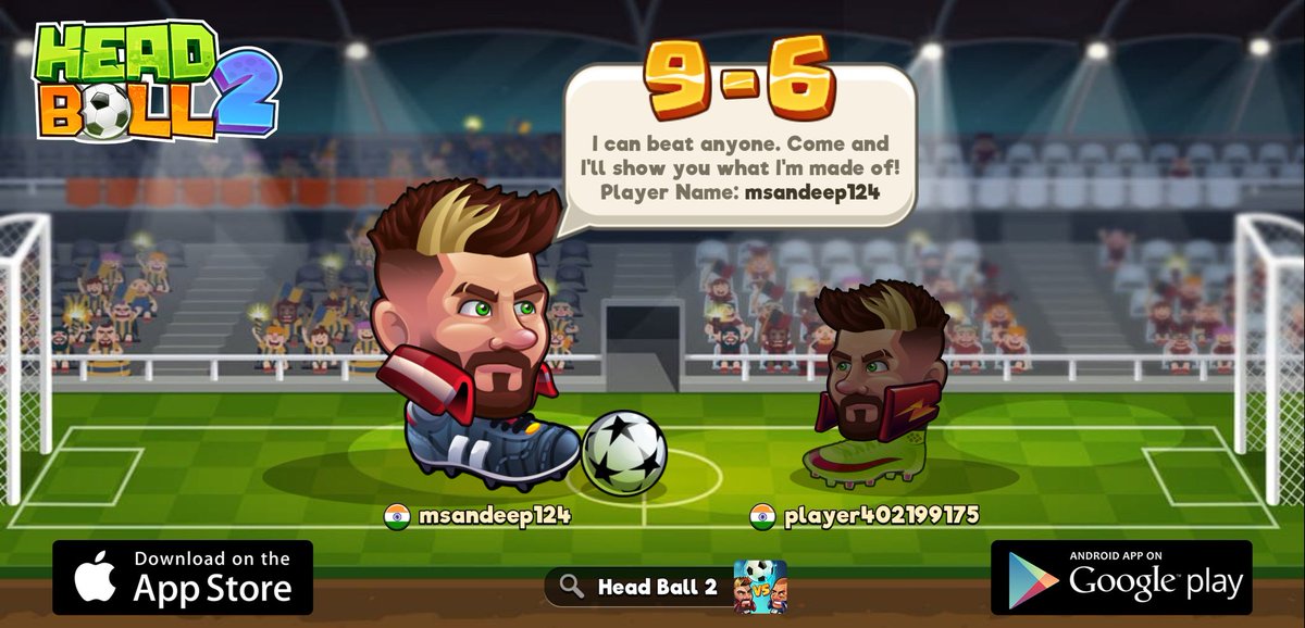 PanditSandeepM6's tweet image. Looking for a new challenger in Head Ball 2. My player name is msandeep124, come and play with me! Download via &amp;gt; app.adjust.com/7lb0aee_oovl5up #headball2 @HB2Official