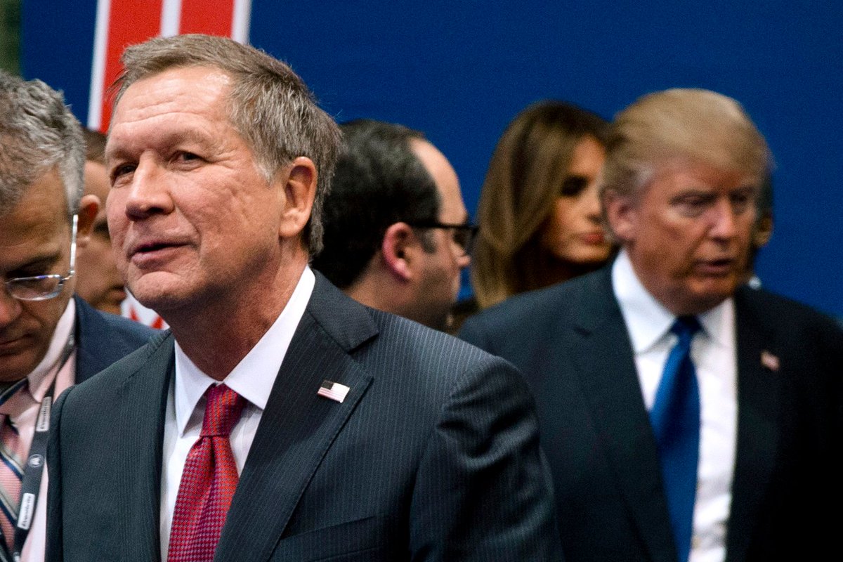 Post-Trump Career Thread 4/Some with a spine, said No Trump and remained steadfastly away from him, not even appearing at the 2016 convention. Like then convention HOST Governor, John Kasich