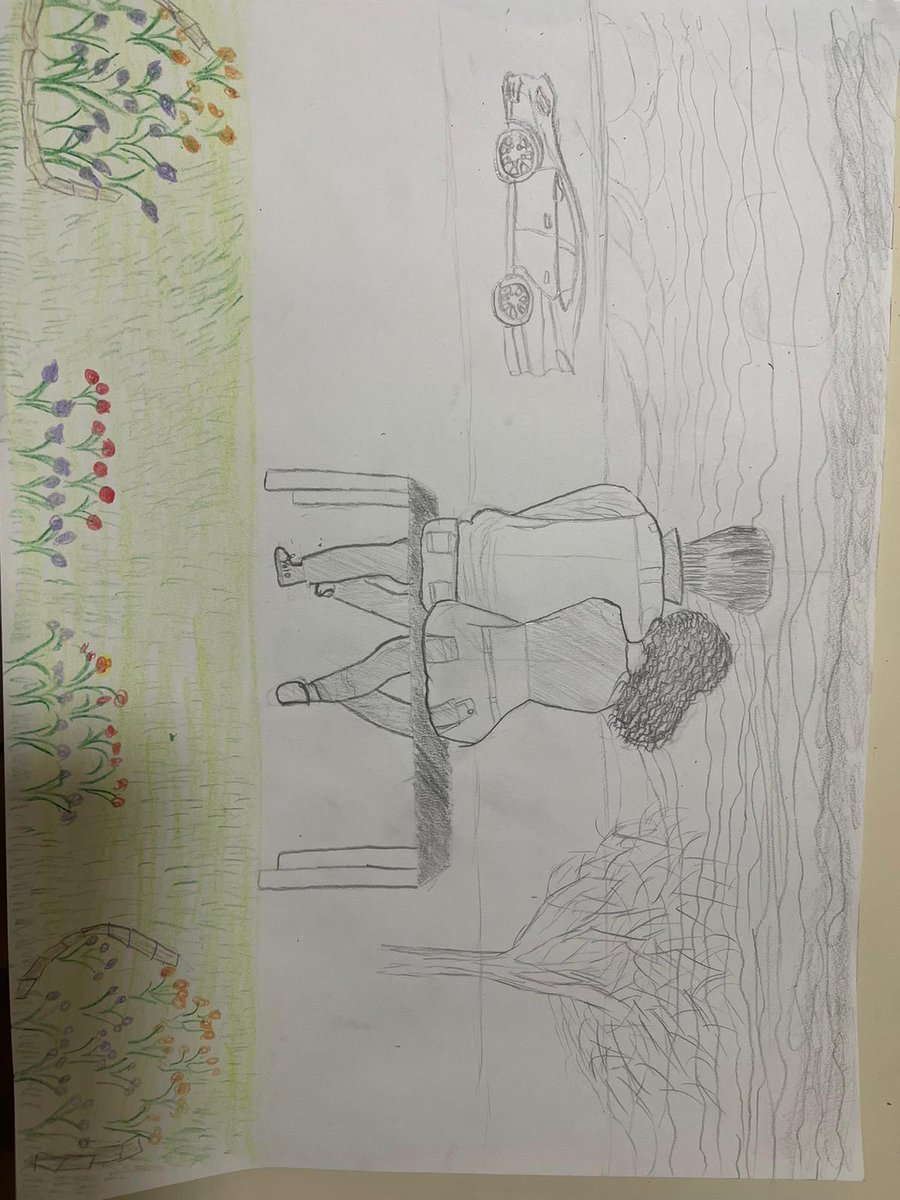 Sevgilimin yaptığı resme bakar mısınız? Bazen küçük bi çocukla sevgili olduğumu düşünüyorum.