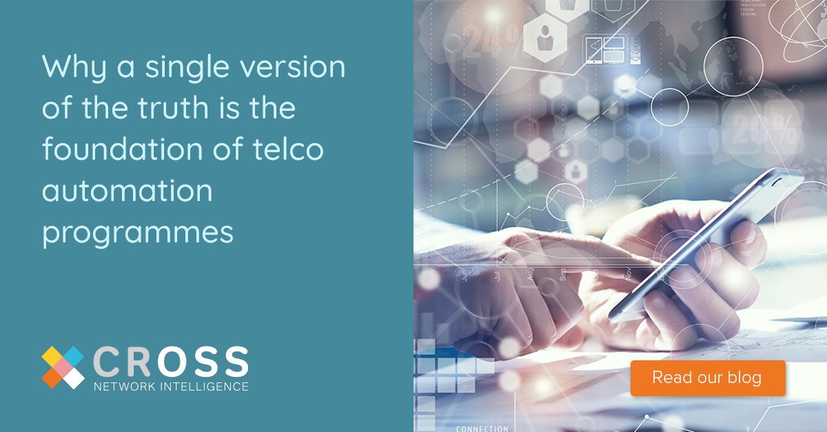 CROSS_NI_Tech's tweet photo. The adoption of #automation in telecoms networks is underway and is expected to deliver significant benefits. Analysts have defined key capabilities required to support this evolution – and obtaining a single version of the truth is a key first step. Why? https://t.co/0iLI2He1kV https://t.co/RztIahHqCw